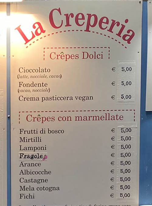 creperia dolci