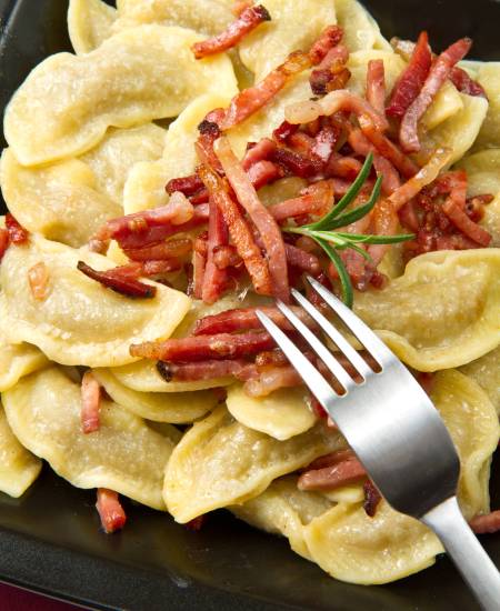 casoncelli typical type of italian ravioli called casoncelli